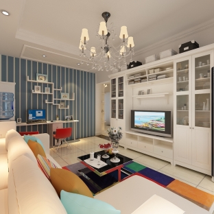 客廳書柜裝修效果圖